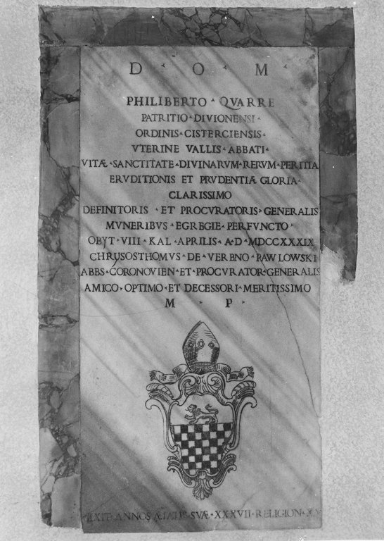 lapide tombale - ambito romano (sec. XVIII)